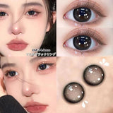 1Pair Color Contact Lenses For Eyes Beauty Soft Student Cosmetic Black Color Lenses Natural Prescription Myopic Lenses Yearly