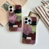 High Quality Exquisite Multiple Colors Velour Heart Pattern Case for iPhone 17 13 14 15 16 Pro Max 11 12 7 8 Plus 16e XS X Cover