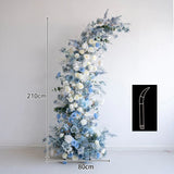 Blue Wedding Decoration Bull Horn Arch Floral Party  Engagement  Ceremony  Wedding  Outdoor  Event  Ceremony  Simulated  Flowers