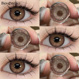 Contact Lenses Natural Brown Colored Pupils Cosmetic Grey Lenses Green Lens Yearly for Daily Party