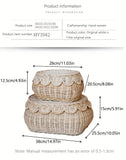 1 Rustic Rattan Woven Desktop Storage Basket Hand-Woven Home Stay Decoration Sundry Storage Basket Bathroom Desktop Storage Box
