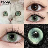 2PCS Colored Contact Lenses Korean Natural Lenseses Soft Lens Eye Beauty Pupil ﻿Green Lenses