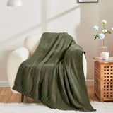 Bohemian New Waffle Sofa Knitted Blanket Cover Plane Office Nap Camping Leisure Soft Blanket Green Shawl Blanket Small Bed Cover