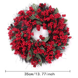 Luxurious Artificial Christmas Wreath  All-Weather Indoor/Outdoor Door,Tabletop Decoration-Plastic Holiday Wreath for Xmas Tree