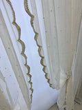 2pcs New Style Pipe Beaded Embroidered Window Screen Nailed Beaded Curtains for Bedroom Living Room Decoration Partition Curtain