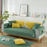 Waffle Simple and Luxurious Solid Color Sofa Cushion Four Seasons Universal Anti Slip Sofa Cover Armrest Backrest Towels