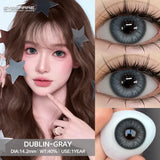 1 Pair Fashion Colored Contact Lenses Popular Natural Gray Brown Beauty Pupils Blue Eyes Lens Yearly Blue Eyes Contact