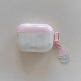 Korea lovely pink bow soft silicone case for airpods 4 new fashion girl earphone accessories for airpods 1/2/3 pro 2 coque cases