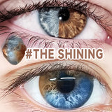 2pcs Half-Yearly Colored Contacts Blue Shining Spirit Big Diameter High Moisture Unisex Soft Lenses for Cosplay Hallow