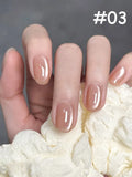 12ml 1-16pcs Autumn Nails New Clear Pink Glass Bead Moonlight Magnet Cat Eye Gel Nail Polish Whitening Nail Supplies