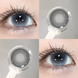 2PCS New Fashion Contact Lenses Beauty Colorld Contact for Eyes Makeup Brown Lenses Cosmetics Grey Eyes Lenses Yearly