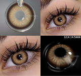 Color Contact Lenses For Eyes 1pair Yearly Natural Eye Color Lens Cosmetic Soft Eye Lenses Beauty Pupils with Lens Case