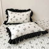 1 Pair Clip Cotton Pillow Cover with Lace 48cmx74cm Girls Use Pillowcases High-end Pillow Core Covers Household Use Bedding