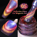 10ml Pink Gold Water Light Cat Magnetic Gel Polish HEMA TPO FREE Aurora Glitter Crystal Soak Off UV Varnish Manicure