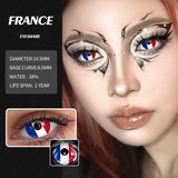 1 Pair Colored Contact Lenses Cosplay Colorful Contact Blue Eyes Contact Anime Red Lenses Halloween white Lenses