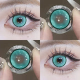 1pair Cosplay Color Contact Lenses Anime Blue Yellow Pupil 6months Halloween Cute Eye Circle Lens 14.5mm