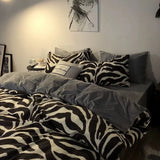 Nordic Princess Pink Bedding Set Girls Boys Single Double Size Flat Sheet Duvet Cover Pillowcase Bed Linens Home Textile