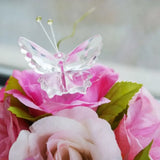 Crystal Butterfly Figurine Animal Ornaments Crafts Glass Paperweight Home Wedding Decoration Miniature Souvenir Gifts