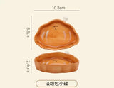 Ceramic Plate Cute Bread Seasoning Dish Underglaze Color Good-looking Dish Household Sauce Dish