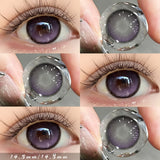 1 Pair(2pcs) Violet/Pure Black/Mint Green/Silver Gray Cosmetic Contact Lenses Russian Style Non-Prescription