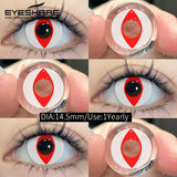 Halloween Red Contact Lenses 2PCS Crazy Style Coplay Color Contact Lenses for Eyes Anime Accessories Red Beauty Lenses