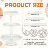 Ikeehome  3 Tier Serving Tray, Metal Cupcake Stand For 50 Cupcakes,  Display Holders For Anniversary Birthday Wedding Halloween, Christmas