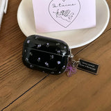 Lovely Flower Gloss Silicone Headphone Shockproof Protective Case For AirPods Pro 2 3 4 Soft Funda Protection Cover With Pendant