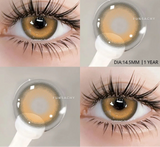 1 Pair Colored Myopia Contact Lenses for Eyes Fashion Lenses with Diopter Prescription Black Eye Lens Beauty Grey Pupil