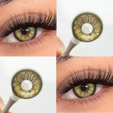 New 1 Pair Colored Contact Lenses for Eyes Blue Graduated Fashion Blue Eyes Lenses Yearly Urban Gray  Brown Yearly