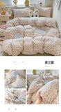 Class A Double Yarn Bedding Set Quilt Comforter Duvet Cover Set Printed Cotton Bedspread Skin Friendly Breathable Four-Piece Set