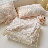 Class A Pure Cotton Summer Quilt Soybean Fiber Thin Quilt Princess Style Lace Ruffles Comforter Summer Air Conditioned Blanket