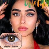 Highlight Pattern Contact Lenses - Subtle Mixed Blood Look, Must-Have for Date Makeup, Brown/Blue/Grey/Green