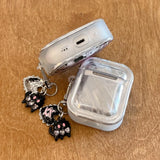 Korea Lovely Cartoon Black Cat INS Pendant Soft Silicone Earphone Case For Apple AirPods 1 2 3 4 Pro 2 3nd TPU Protective Cover