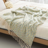 All-Season Cozy Throw Blanket Home Bed End Towel Soft Fringed Blanket for Sofa Bed Office Nap Cover Multifunction Bedspread