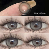 1Pair Color Contact Lenses For Eye Natural Gray Eyes with Myopia Prescription High Quality Color Lens Makeup Yearly New