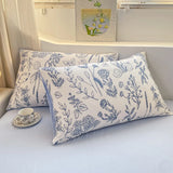 Korean Style Seersucker  Washed cotton Bedding Set  Girls Twin Queen Size Duvet Cover   Bed Linens Kids Fashion