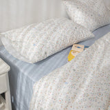 Lilys  Fre Floral Little Girl Cotton Bedding Set Tee Four Pieces Suite Snail Tower Pure Cotton Bed Linens for Kids