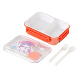 Cartoon Dinosaur Pattern Lunch Box for Kids Compartments Bento Box with fork spoon Students Food Container Outdoor Picnic box