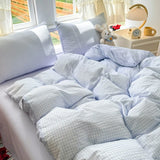 Oxygen Double Layered Four-Piece Bedding Set Fresh Floral Duvet Cover Bed Sheet Bed Canopy Student Dormitory 3-Piece Set