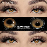 0~-6.00 Myopia Lenses 1 Pair Colored Contact Lenses with Degree Natural Eye Contact Prescription Lens Fashion Lenses