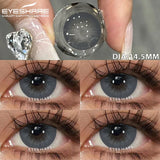 1pair Color Contact Lenses for Eyes Black Lenses Cosmetic Big Eye Lenses Gray Pupils Lens Yearly Natural Eye Contacts