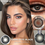 1 Pair Natural Gray Lenses Color Contact Lenses Doll Black Big Eye Contacts Makeup Cosmetics Yearly Use Blue Color Lens
