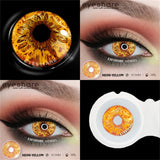 1pair Halloween Color Contact Lenses Cosplay Contact Lenses Anime Red Eye Lenses Blue Makeup Contact Lens Yellow Lenses