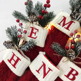 Christmas Alphabet Knitting Socks Christmas Tree Ornaments Christmas Decorations For Home 2023 Navidad Noel Xmas Gift