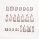 Halloween Press-On Nails Vampire Nails Almond Shape and Round Matte with Fangs Design Horror Halloween Nails for Women Girls Ha