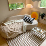 Nordic Black Lattice Soft Fluffy Wool Carpet Home Decoration Floor Living Room Carpet Large Hall Outdoor Bedroom Rugs