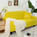 Solid Elastic Adjustable Sofa Cover,Non-slip Jacquard Corn Fleece Slipcover for Living Room Pet Anti-Scratch Dustproof Full Wrap