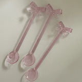 Colored Glass Coffee Spoon Small Ingredient Honey Mixing Spoon