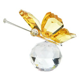 Crystal Butterfly Figurine Animal Ornaments Crafts Glass Paperweight Home Wedding Decoration Miniature Souvenir Gifts