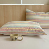 100 Cotton Pillowcase 2 PCS Colorful Stripe Pillow Case Bedding Black Pillow Cover Envelope Pillow Case Cover Nordic Sling